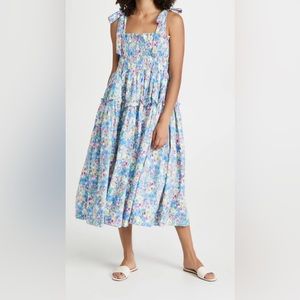En Saison Smocked Midi Dress